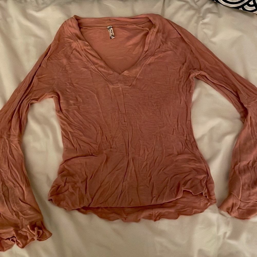 Free people blows with flared sleeves
